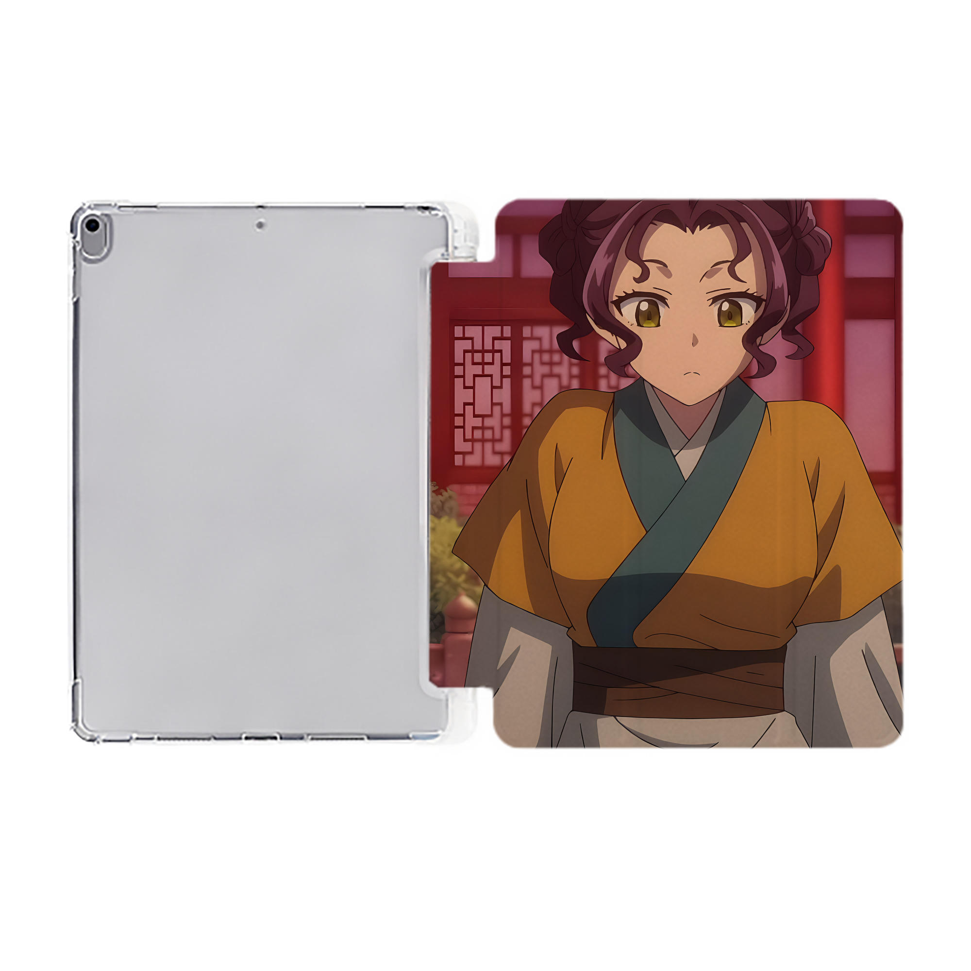 （画像用） 薬屋のひとりごと The Apothecary Diaries IPad ケース ペン収納付き 三つ折りスタンド PUレザー×シリコン 対応機種9.5/10.5/10.9インチ